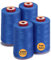 New brothread - 28 Optionen - 4 Große Konen 5000M Allzweck Polyester Nähgarn 40S/2 (Tex27) zum Nähen, Quilten, Patchwork, Serger und Overlock - Patriot Blue