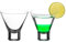 DIAMANTE Lot de 2 verres à Martini en cristal sans pied pour cocktail, Martini Mojito, dessert - Collection Auris