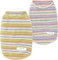 Hund gestreiftes T-Shirt, YAODHAOD Sommer atmungsaktive Baumwollhemden, Hund Soft Tank Top Ärmellose Weste Hund T-Shirt für kleine mittelgroße Hundekatze Kleidung (2Pack) (XXL)
