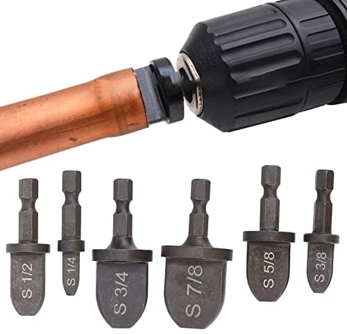 6PCS Hex Mango Expansor de Tubo, Aire Acondicionado Tubo Cobre Herramienta Prensado, Abocardado Manual Profesional, Redondo Juego Brocas Reparación para Duro y Blando