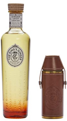 The King's Ginger Liqueur with Hunting Flask Gift Set, 29.9% ABV, 50cl | Award-Winning Ginger Liqueur and Drinking Flask, for Cocktail Mixer, Hot Toddy, Moscow Mule