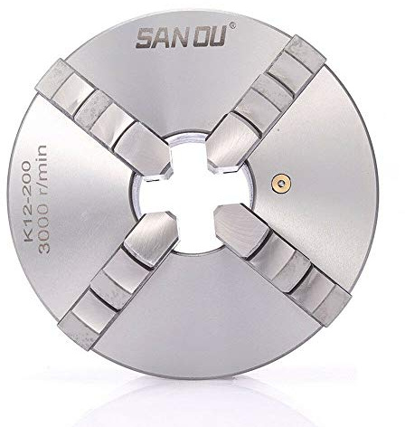 Acesunny 4 Backenfutter Vierbackenfutter Drehbank Chuck Selbstzentrierendes Vierbackenfutter 4 Backenfutter Drehbank Drehfutter für Fräsdrehm (100mm)