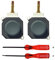 Partsatoz Pack of 2 3D Analog Joystick Button Control Thumb Stick with Thumbstick Circle Pad Cover Cap Replacement for Nintendo 2DS 3DS 3DS XL LL (NOT for New 3DS New 2DS New 3DS XL LL)
