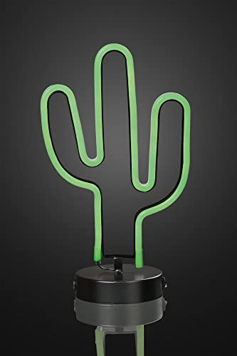 hellum NEON LED-Lichtschlauch Kaktus für innen, Lichterschlauch, grün, 126 LED, H: 28,5cm, Bar, Party Hochzeit Kinderzimmer Wohnzimmer Wintergarten Weihnachten, indoor 150476/522983