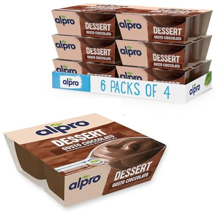 ALPRO DESSERT, al gusto CIOCCOLATO, Morbido e Goloso, Naturalmente Senza Lattosio - 6 confezioni da 4x125 g