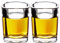 PARACITY Juego de 2 vasos de chupito Cool con base pesada, vasos de chupito pequeños líquidos para café espresso, whisky, vodka, regalo para hombres, 56.7 g/60 ml