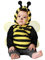 Atosa | Costume da ape per neonati | Tuta gialla e nera con cappuccio e ala | Insetto divertente per feste, carnevale e Halloween | Tessuto morbido e vellutato | Costumi Bambini | 6-12 mesi