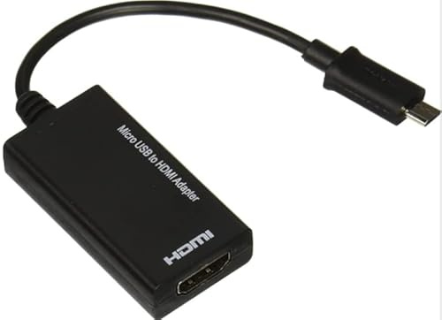 OUVITA Puerto de pantalla Micro USB a HDMI Adaptador 12cm Cable Convertidor ligero DisplayPort Conector Smart Phone Connect TV Proyector