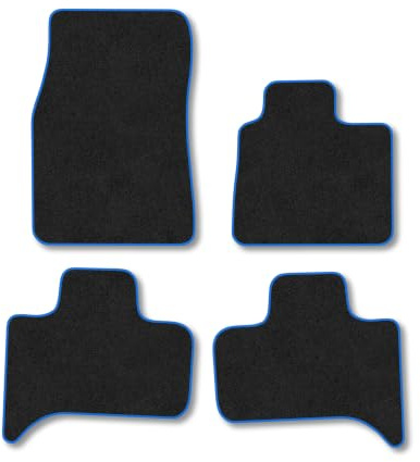 Fits BMW X5 (1999-2006) Carpet Car Mats | Blue Edge Trim Tailored Fit Floor Mats Full Coverage Protection Accessories Easy Clean Anti Slip Made in the UK