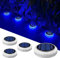 YiLaie Lampe Solaire Exterieur Jardin,Lumiere Solaire Exterieur 360 ° LED Decoration Jardin Exterieur IP68 étanche Spot Solaire Exterieur Avec Auto On/Off Lampadaire Exterieur,40LmLumière bleue,4pcs