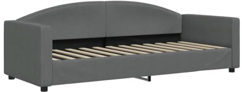 vidaXL Tagesbett, Gästebett 2-in-1, Sofabett Schlafsofa für Schlafzimmer Wohnzimmer, Bettsofa Sofa, Modernes Design, Dunkelgrau 80x200cm Stoff