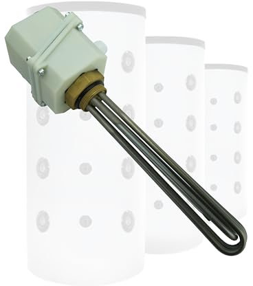VanFlake Heizstab, Heizstab Warmwasserspeicher, Heizstab 1 1/2 Zoll, Heizpatrone Pufferspeicher 4,5kw, Heizstab Pufferspeicher, Heizelement 400V für Edelstahl und Emaillierte Wasserspeicher (4,5 kW)