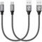 USB C Kabel Kurz [2Stück/ 50CM] Ladekabel USB C 3.1A Typ C Schnellladekabel, Nylon USB A auf USB C Ladekabel für Samsung Galaxy S23 S22 S21 S20 S10, A53 A52 A33 A34 A20e A14 A13 usw (Grau)