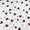 Textrend Baumwollstoff Stoffe Meterware - Stoff zum Nähen - 100% Baumwolle - Textilien 1x1.6m - Stoff mit Mickey-Muster (MIKI klein schwarz und rot mit Schleife auf weißem Hintergrund)