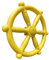 Baoblaze Pirate Ship Wheel Playground Accessory, Props Multipurpose with Screws, Climb Jungle Gym Steering Wheel for Outdoor Playhouse