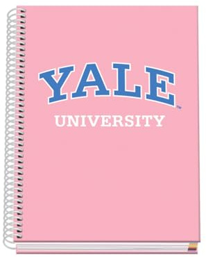 DOHE - A5-Notizbuch, kariert, Spiralbindung, 100 Blatt, 90 g/m², kariert, 5 mm, Hardcover, Yale University Pink Lady, Schulmaterial - Rosa