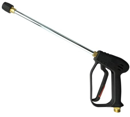 Profi Hochdruckpistole + Lanze | für Kärcher HD HDS Kränzle Hochdruckreiniger | bis 280 bar | 320mm inkl. Düse | M22x1,5 AG x M18x1,5 AG | Spritzpistole Ersatzpistole Lanze