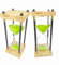 Horloge de Minuterie de Sable Sablier 30 Minutes Accueil Ornement Bureau Décoration pour Salon Table Basse Jeu Scolaire Hourglass Timer 30 Minutes Cadre en Bois Sablier Vert