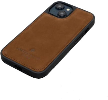 PORTER RILEY - Leather Case Compatible with iPhone 16 Pro Max. Premium Genuine Leather Slim Back/Bumper/Shell/Shockproof Case (Chocolate Brown)