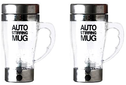 2 Stück Elektrischer Proteinshaker Tornado Shaker Cup Für Muskelaufbau, Abnehmen/Diät Und Allgemeine Fitness Für Eiweiss- Und Diätpulver Klumpenfreie Shakes Batteriebetrieben BPA Frei 350ML