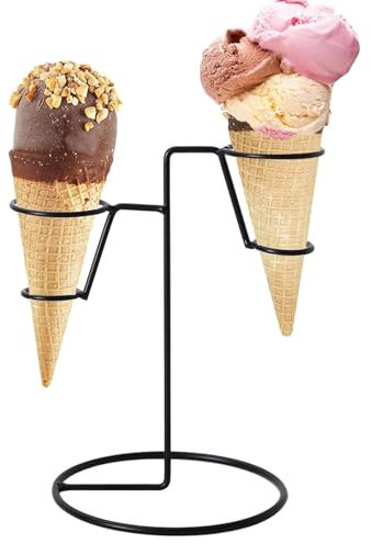 Weyying Soporte para Helado y Conos - Exhibidor Duradero para Pascua, Fiestas de Cumpleaños, Bodas y Restaurantes