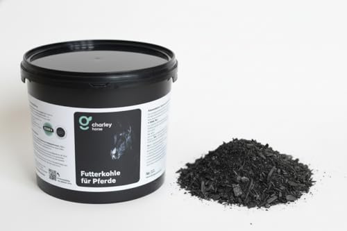 Futterkohle für Pferde - 10L Eimer Premium Futterkohle für eine gesunde Verdauung, zur Vorbeugung und als natürliche Sofort-Hilfe bei Koliken und Kotwasser