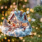 Weihnachtsbaumschmuck, Acryl 2D Lustige Weihnachtslandschaft Anhänger, Ausgefallene Weihnachtshäuser Saisonale Dekoration Aesthetic Christmas Tree Ornaments Weihnachtsdeko (A)