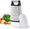 YC Kitchen Cheese Grater, Box Grater for Cheese Stainless Steel Vegetable Slicer Food Shredder 4-Sided Graters for Kitchen (Large Plus Box)