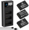 Homesuit LP-E12 Akku 1300mAh und 3-Slot LCD Ladegerät für Canon EOS M50, M50 Mark II, M, M2, M10, M100, M200, Rebel SL1, PowerShot SX70 HS Digitalkameras (3er-Pack)