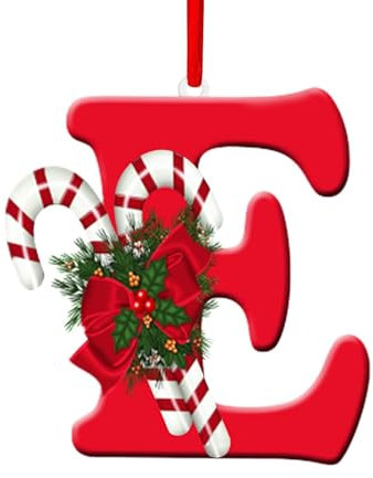 Red1, One Size 26 Buchstaben Glitzer Christbaumanhänger Weihnachtsschmuck Braun Zapfen Kunststoff Holzdeko Weihnachten Weihnachten Aufsteller Weihnachtstisch Deko Weihnachtsgurke Christbaumschmuck