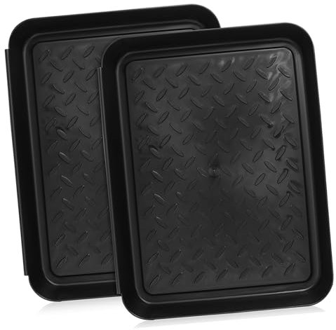 VALICLUD 2pcs Mud Boot Plate Plastic Drip Trays Boot Tray for Shoes Garden Entryway