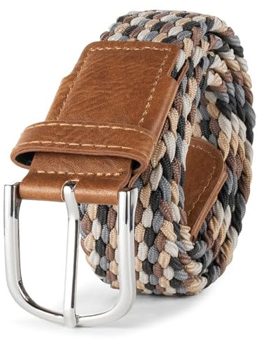 Indicode Unisex Anders Gürtel 40mm breit | Metall Gürtelschnalle & Kunstleder-Riemen Tan, 85