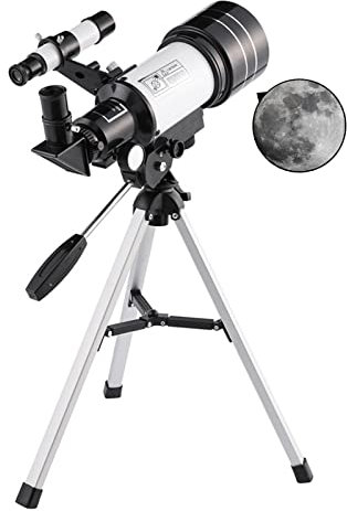 Telescope Teleskop, astronomische Refraktor-Teleskope mit Stativ und Telefonadapter, 70 mm Apertur, 300 mm Teleskop, professionelles Teleskop für Kinder, Anfänger, Erwachsene Telescope