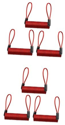 Supvox 2 Sätze Scheibenbremsenschloss Erinnerung Seilstopper Smart Alarm Bewegungssensorkabel Quad Trigger Gong Tor Rollerschloss Anhängertürschlösser Kabelbinder 3 Stück * 2