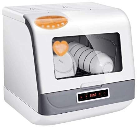 Intelligent Automatic Dishwasher, 6 Sets of Small Airdrying Integrated Dishwasher for Household Desktop