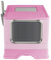 Caja de arena para gatos, caja de arena estilo cajón, caja de arena para gatos con pala, bandeja extraíble, fondo a prueba de fugas (52 x 39 x 39 cm, rosa)