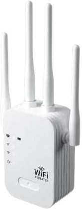 WiFi Wireless Verstärker - Internet Range Extension, Leistungsstarker Repeater | WiFi Boost mit 4 Antennen, stabile und sichere Verbindung für Zuhause, Büro, Streaming, Telearbeit u