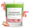 Velvano Duftkerze Strawberry Matcha Latte – Handgegossen aus Sojawachs & Gelwachs – Erdbeer-Matcha-Duft – Designkerze im Getränkelook – vegane Geschenkidee & Dekotrend