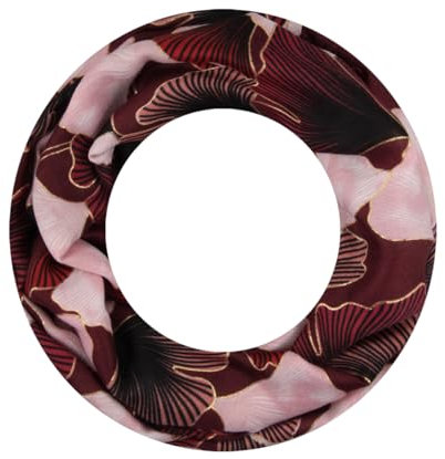 Majea Loop Schal Damen Schlauchschal Halstuch schmaler Loopschal (880053) (rot 3)