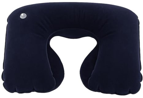 Festivalking Aufblasbares Reisekissen, Nackenstützkissen für Flugzeug, Zug, Auto, Camping und Reisen, Nackenkissen aufblasbar in Marineblau, Kopfkissen, Kissen, Nackenhörnchen Platzsparend & leicht