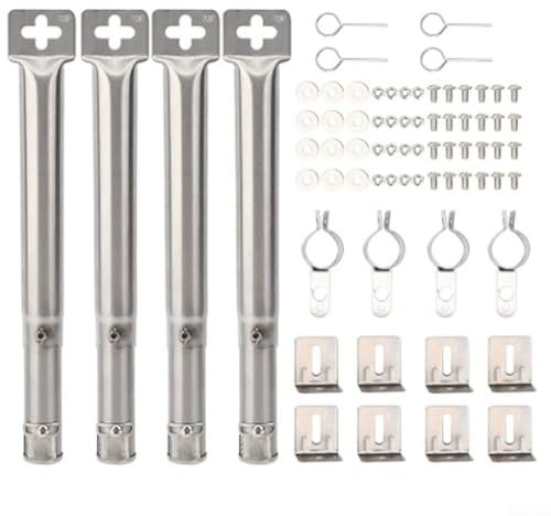 Bruciatore per barbecue a gas in acciaio inox, da 30,5 cm a 44,5 cm, regolabile, in acciaio inox, per Outback per Enders e Campingaz