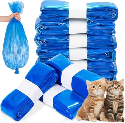 10 Pack Cat Litter Refill Bags, 4.5m Cat Waste Bin Liners for Litter Locker Cassettes, Nappy Bin Refills, Diaper Pail Disposal Bags