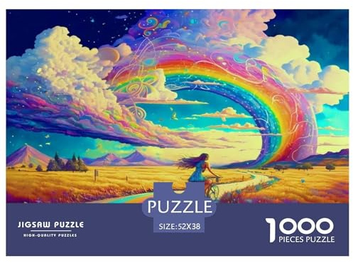 Regenbogen Spirit 1000 Teile Unmöglich Puzzles, Teile Passen Perfekt Zusammen, Geschicklichkeitsspiel, Pädagogisches 52x38cm/1000pcs