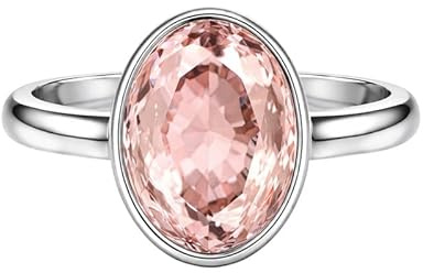 Meadows Ring in 925 Sterling Silver Oval Gemstone Statement Ring for Women Solitaire Design Boho Jewelry Gift R-16