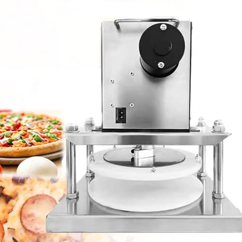 STDZQCWY 55w Electric Pizza Dough Roller Sheeter Heavy Duty Pizza Forming Mach, Pizza Dough Press Machine, Small Footprint, With Stainless Steel Body, For Bakery 25cm