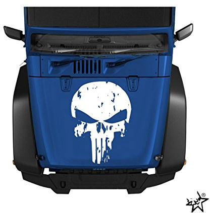 myrockshirt Army Punisher Totenkopf US Skull Motorhaube 60 cm Aufkleber Auto LKW Autoaufkleber Tuning Sticker Vinly