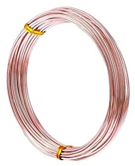 1mm (18 Gauge) x 4m Rose Gold Non-Tarnish Craft Wire for Jewellery, Wire Wrapping, Sculpting, Hobby Craft, Wire Modelling