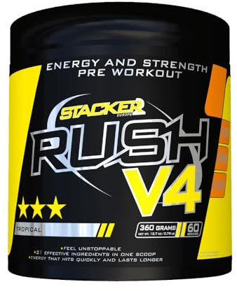Rush V4 Pre-Workout Booster, Tropical