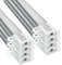JANDEI - Lot 8 profils en aluminium 1 mètre forme rectangulaire pour installer des bandes LED sur les murs, panneaux, avec diffuseur translucide, lot de 8 unités, kit complet (accessoires de montage)