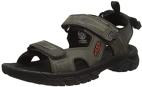 KEEN Targhee 3 Herren-Sportsandalen, offener Zehenbereich, grau/schwarz, Größe 45 EU